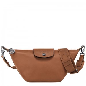 Longchamp Le Pliage Xtra XS Crossbody Leather Skulderveske Dame Cognac | NOOK8832