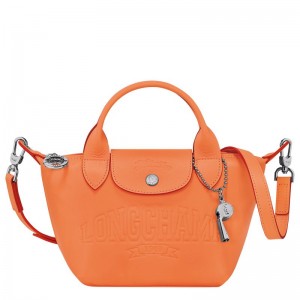 Longchamp Le Pliage Xtra XS Handbag Leather Mini Vesker Dame Oransje | NOMQ9387