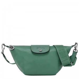 Longchamp Le Pliage Xtra XS Leather Crossbody Veske Herre Sage | NOSG7604