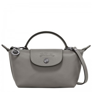 Longchamp Le Pliage Xtra XS Leather Pouches Dame Turtledove | NOBE8401