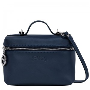 Longchamp Le Pliage Xtra XS Vanity Lær Crossbody Veske Dame Marineblå | NOVR9026