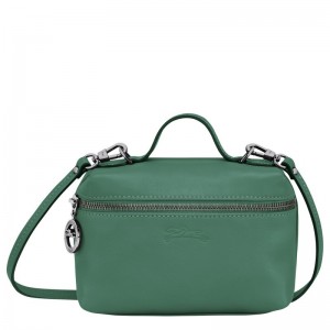 Longchamp Le Pliage Xtra XS Vanity Lær Crossbody Veske Dame Sage | NOCT9018