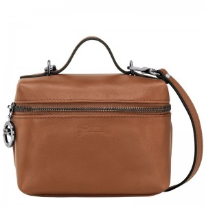 Longchamp Le Pliage Xtra XS Vanity Lær Crossbody Veske Dame Cognac | NOXY9017