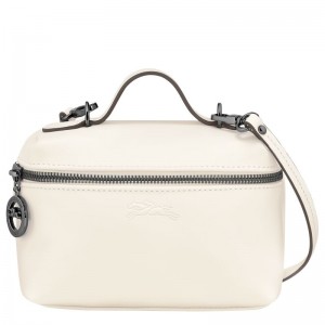 Longchamp Le Pliage Xtra XS Vanity Lær Crossbody Veske Dame Ecru | NOLI9015