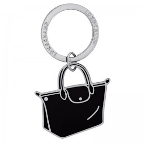 Longchamp Le Pliages Metal Nøkkelringer Dame Svarte | NOGS8358