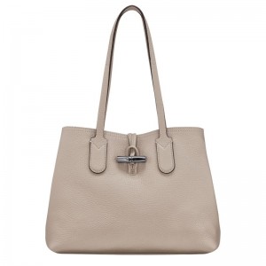 Longchamp Le Roseau Essential M Tote Leather Skulderveske Dame Clay | NOVR8863