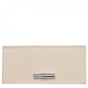 Longchamp Le Roseau Flap Leather Lommebok Dame Paper | NOXY8549