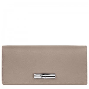 Longchamp Le Roseau Flap Leather Lommebok Dame Clay | NOKO8546