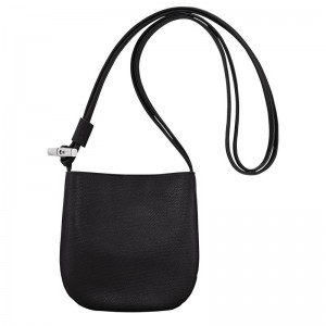 Longchamp Le Roseau S Leather Crossbody Veske Dame Svarte | NOZU8964