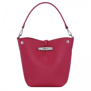 Longchamp Le Roseau XS Bucket Leather Mini Vesker Dame Beetroot | NONW9336