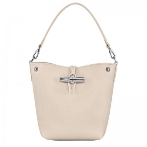 Longchamp Le Roseau XS Bucket Leather Mini Vesker Dame Paper | NOMQ9335