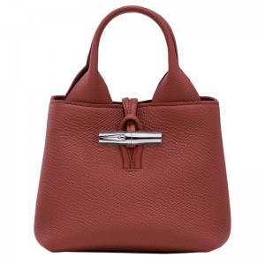 Longchamp Le Roseau XS Handbag Leather Mini Vesker Dame Chestnut | NOZU9328