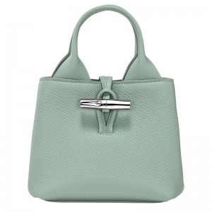 Longchamp Le Roseau XS Handbag Leather Mini Vesker Dame Celadon | NOKO9326