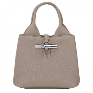 Longchamp Le Roseau XS Handbag Leather Mini Vesker Dame Clay | NOJP9325