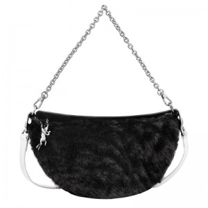 Longchamp Smile S Crossbody Leather Skulderveske Dame Svarte | NOZU8873