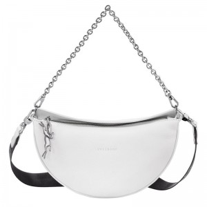 Longchamp Smile S Crossbody Leather Skulderveske Dame Hvite | NONW8868