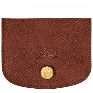 Longchamp Épure Leather Kortholder Dame Brune | NOIL8521