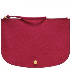 Longchamp Épure Leather Pouches Dame Magenta | NODF8697