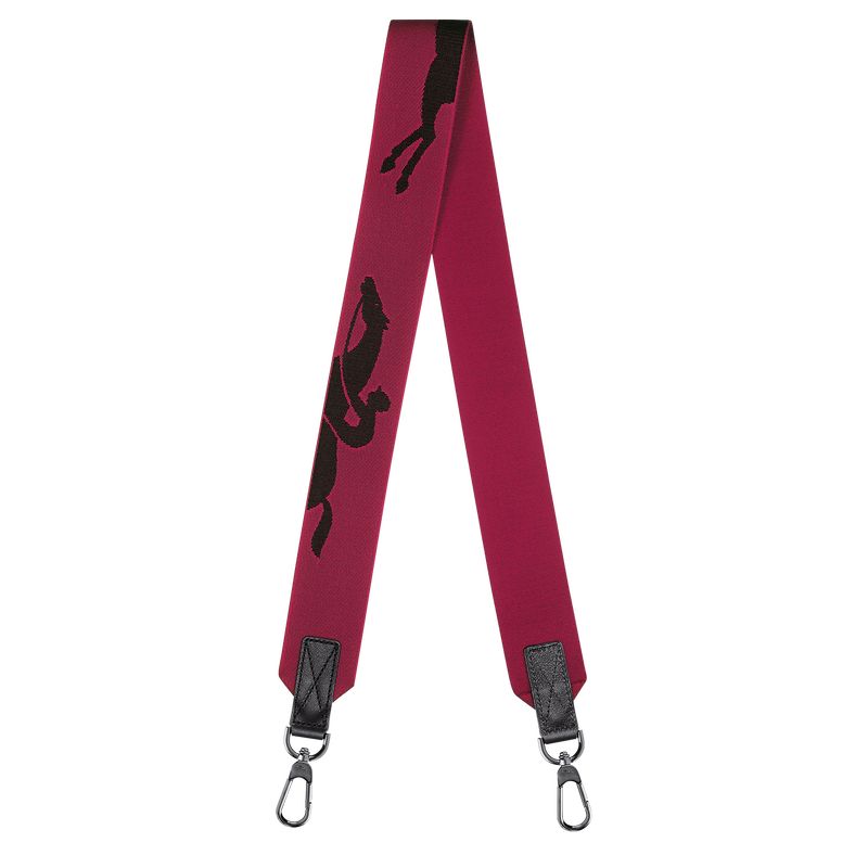 Longchamp 3D Canvas Shoulder Straps Dame Beetroot | NOGS7994