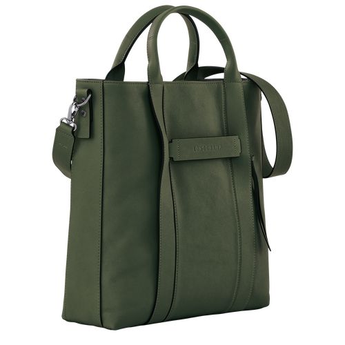 Longchamp 3D L Tote Leather Håndveske Herre Khaki | NOJP7453