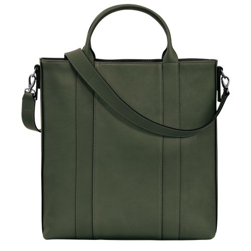 Longchamp 3D L Tote Leather Håndveske Herre Khaki | NOJP7453