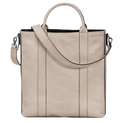 Longchamp 3D L Tote Leather Håndveske Herre Clay | NOHA7452