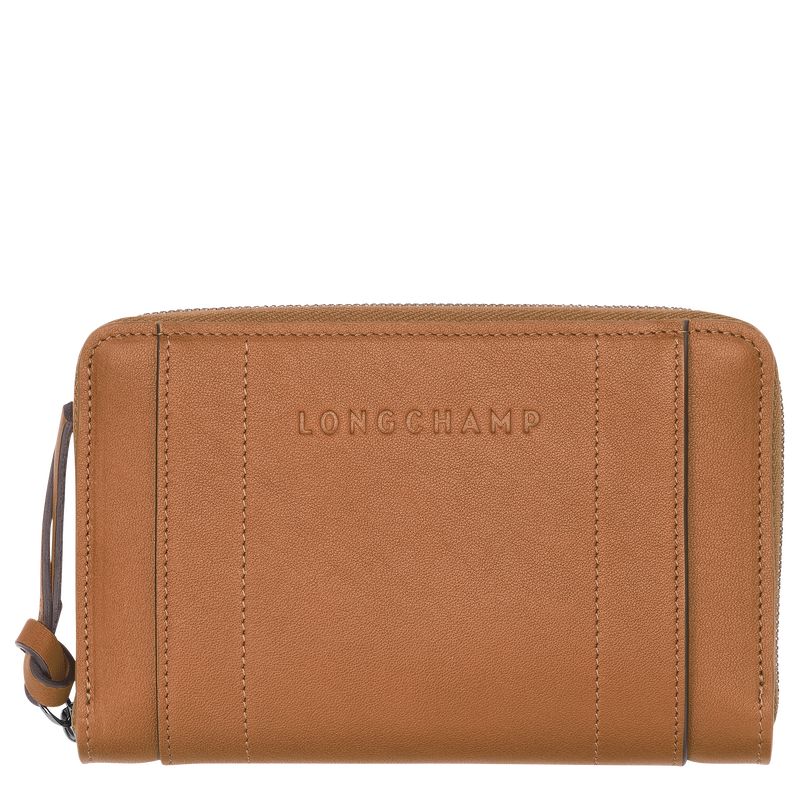 Longchamp 3D Leather Lommebok Dame Natural | NOTC8585