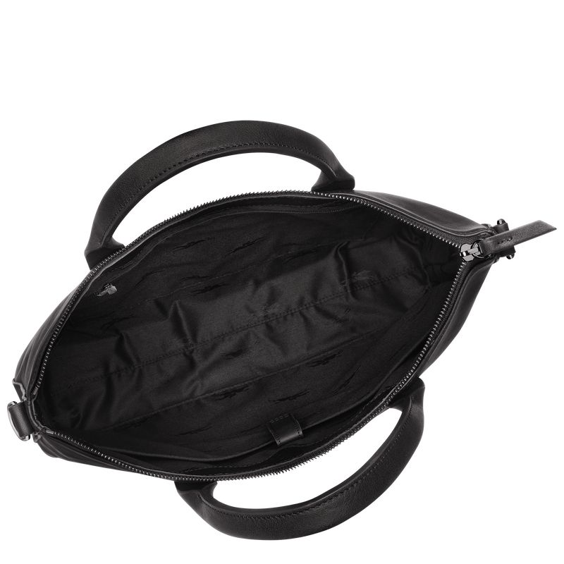 Longchamp 3D Leather Stresskoffert Dame Svarte | NOFD8671