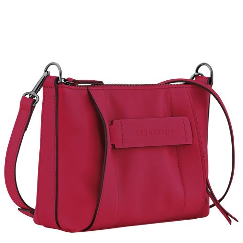 Longchamp 3D S Leather Crossbody Veske Dame Magenta | NOZU8912