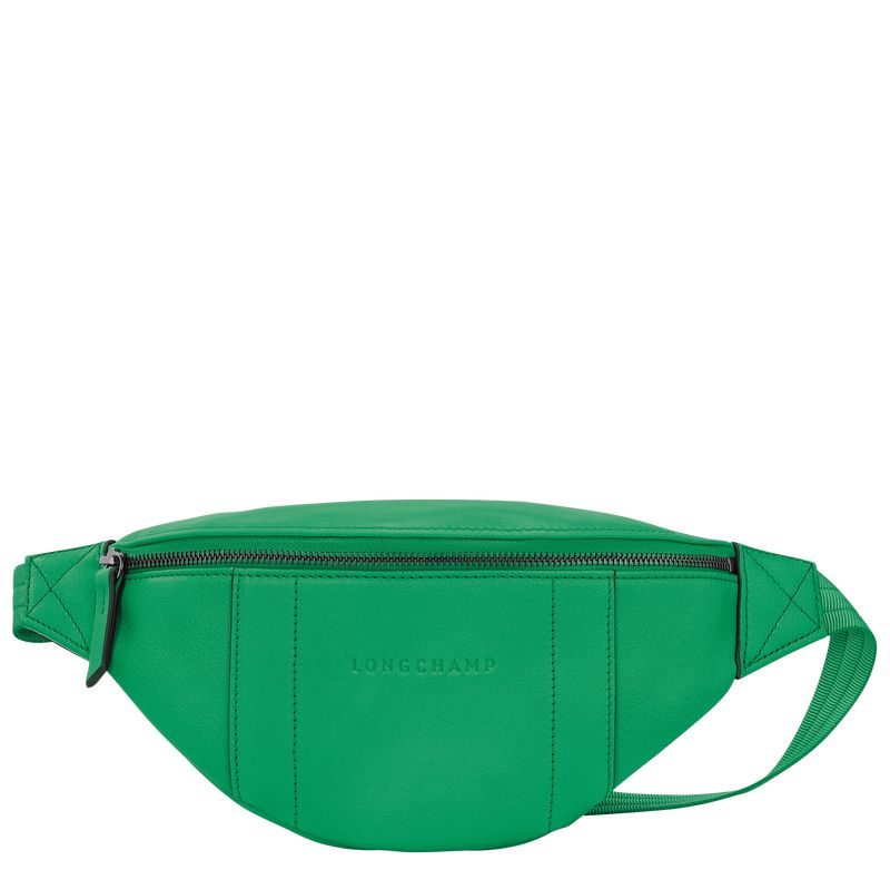 Longchamp 3D S Leather Midjeveske Dame Grønn | NOFD8775