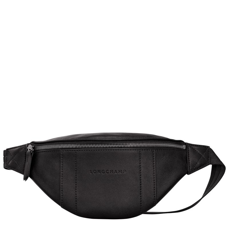 Longchamp 3D S Leather Midjeveske Herre Svarte | NOXY7520