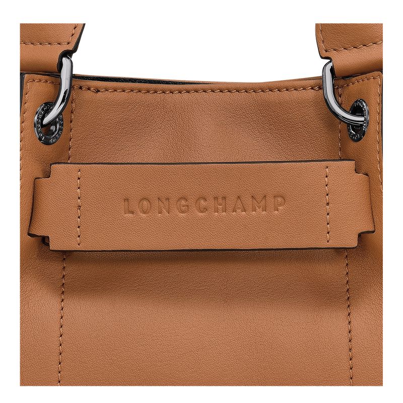 Longchamp 3D XS Handbag Leather Mini Vesker Dame Natural | NOCT9339