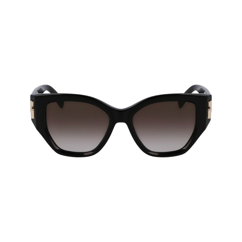 Longchamp Acetate Solbriller Dame Svarte | NOTC7952