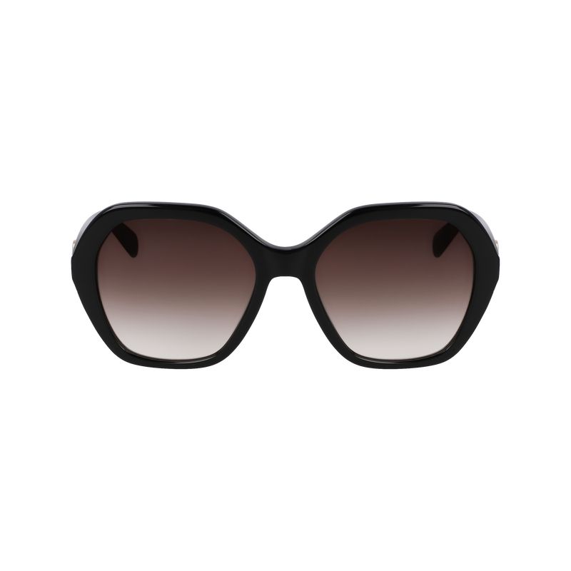 Longchamp Acetate Solbriller Dame Svarte | NONW7932