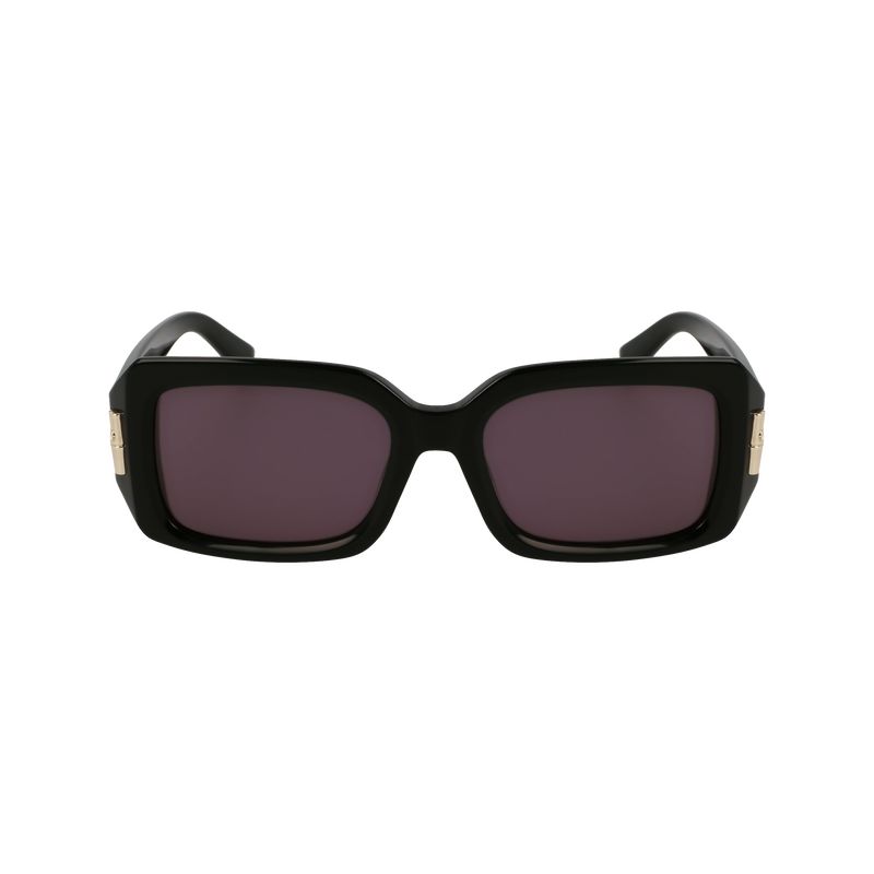 Longchamp Acetate Solbriller Dame Svarte | NOPJ7914