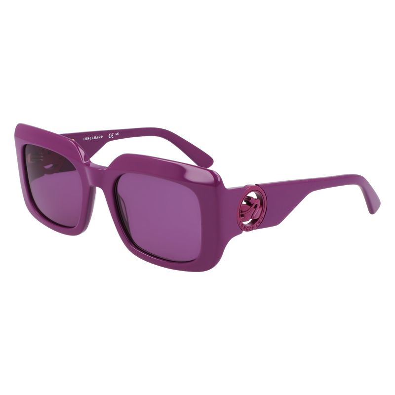 Longchamp Acetate Solbriller Dame Violet | NOLI7923