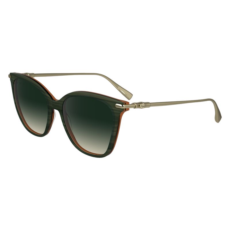 Longchamp Acetate / Metal Solbriller Dame Grønn | NOPJ7947