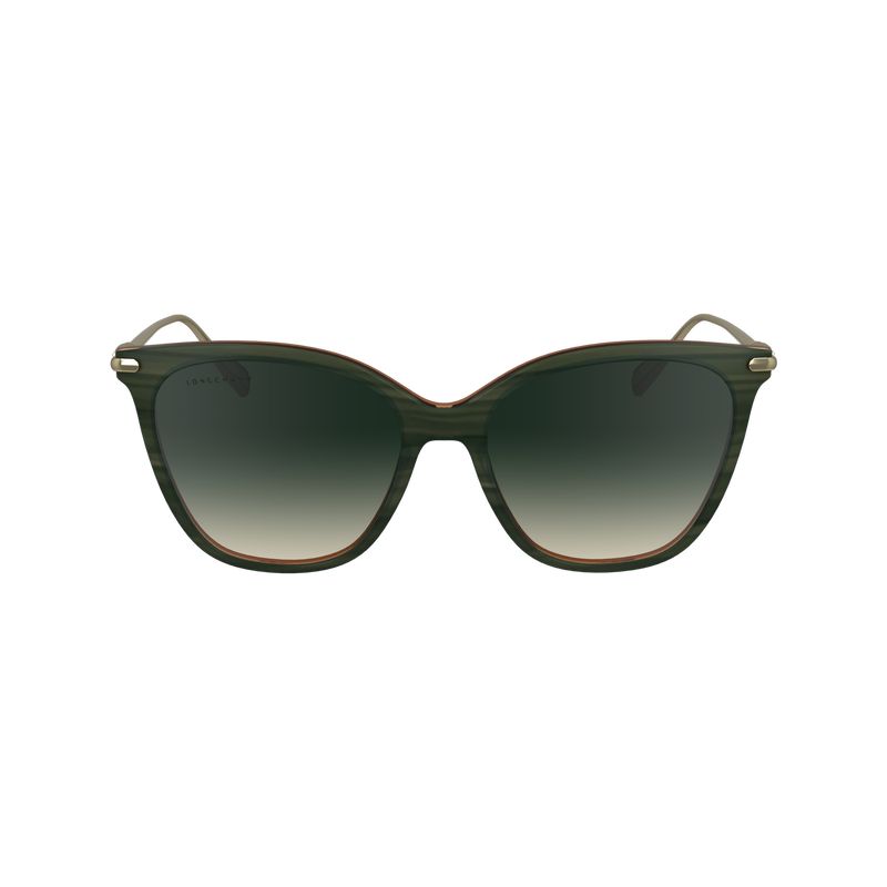 Longchamp Acetate / Metal Solbriller Dame Grønn | NOPJ7947