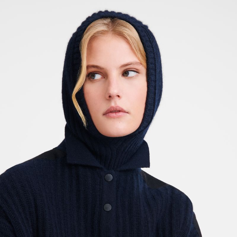 Longchamp Balaclava Knit Hatt Dame Marineblå | NOCT8195