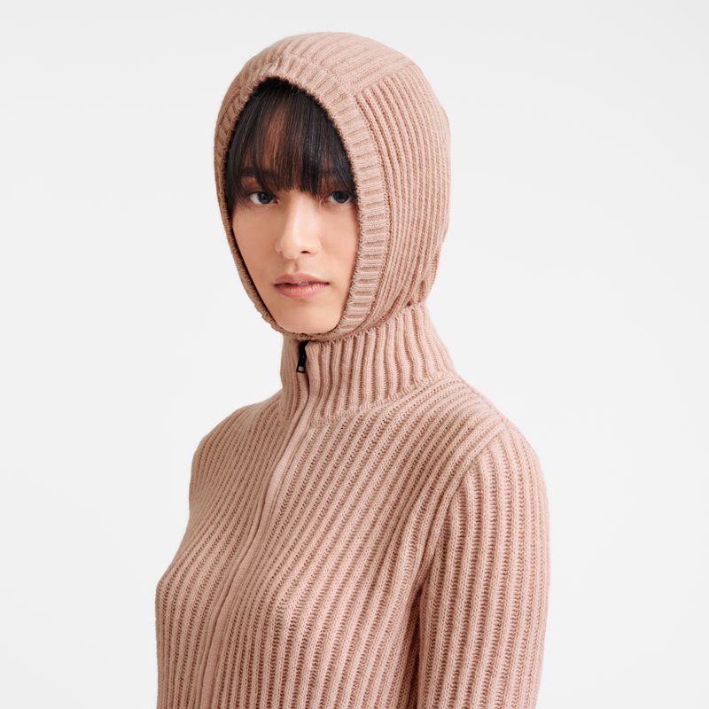 Longchamp Balaclava Knit Hatt Dame Nude | NORV7797