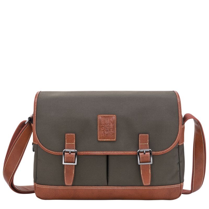 Longchamp Boxford L Recycled canvas Crossbody Veske Herre Brune | NOOK7584