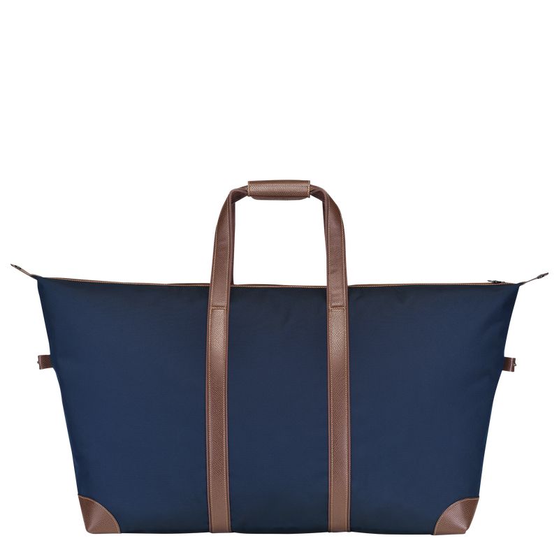 Longchamp Boxford L Recycled canvas Reiseveske Herre Blå | NOUZ7235