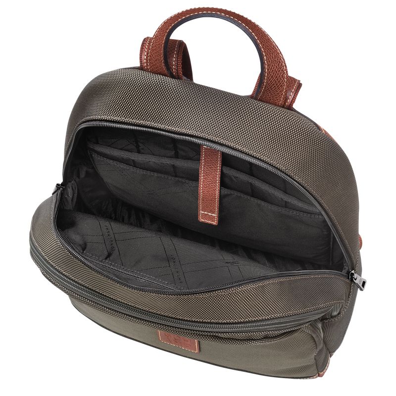 Longchamp Boxford Recycled canvas Ryggsekker Herre Brune | NODF7553