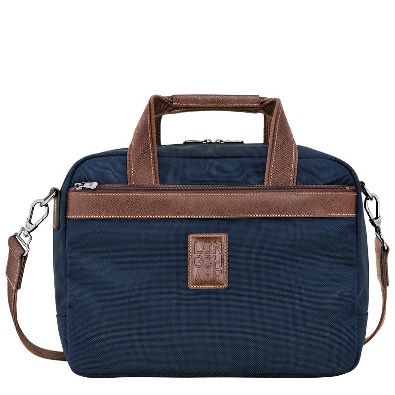 Longchamp Boxford S Recycled canvas Reiseveske Herre Blå | NODF7241