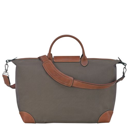 Longchamp Boxford S Recycled canvas Reiseveske Herre Brune | NOOK7220