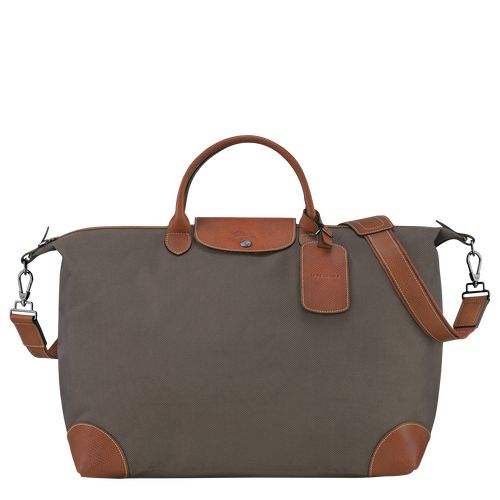 Longchamp Boxford S Recycled canvas Reiseveske Herre Brune | NOOK7220