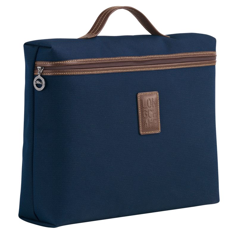 Longchamp Boxford S Recycled canvas Stresskoffert Herre Blå | NOEB7642