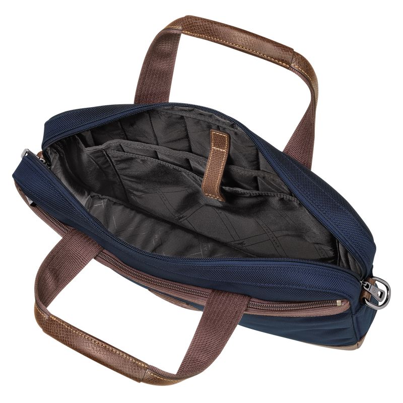 Longchamp Boxford S Recycled canvas Stresskoffert Herre Blå | NOIL7637