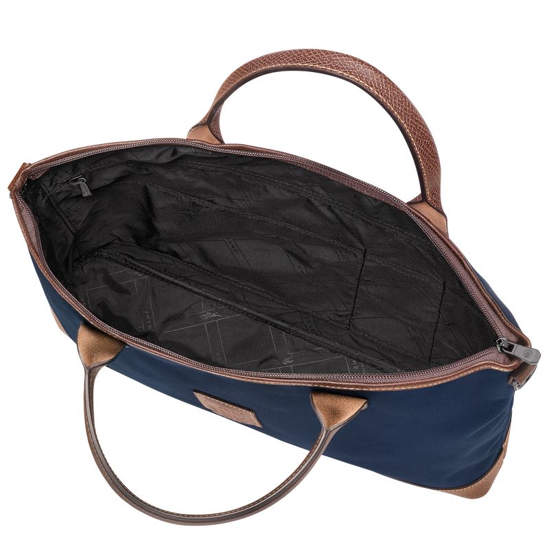 Longchamp Boxford S Recycled canvas Stresskoffert Herre Blå | NOAH7634