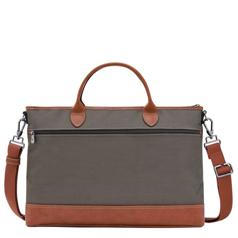 Longchamp Boxford S Recycled canvas Stresskoffert Dame Brune | NOHA8669